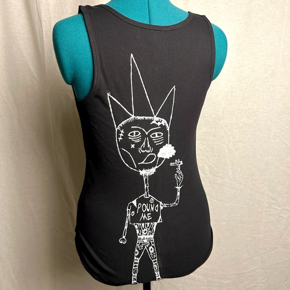 “I LOVE JESUS AND CIGARETTES” black tank top - Picture 2 of 3